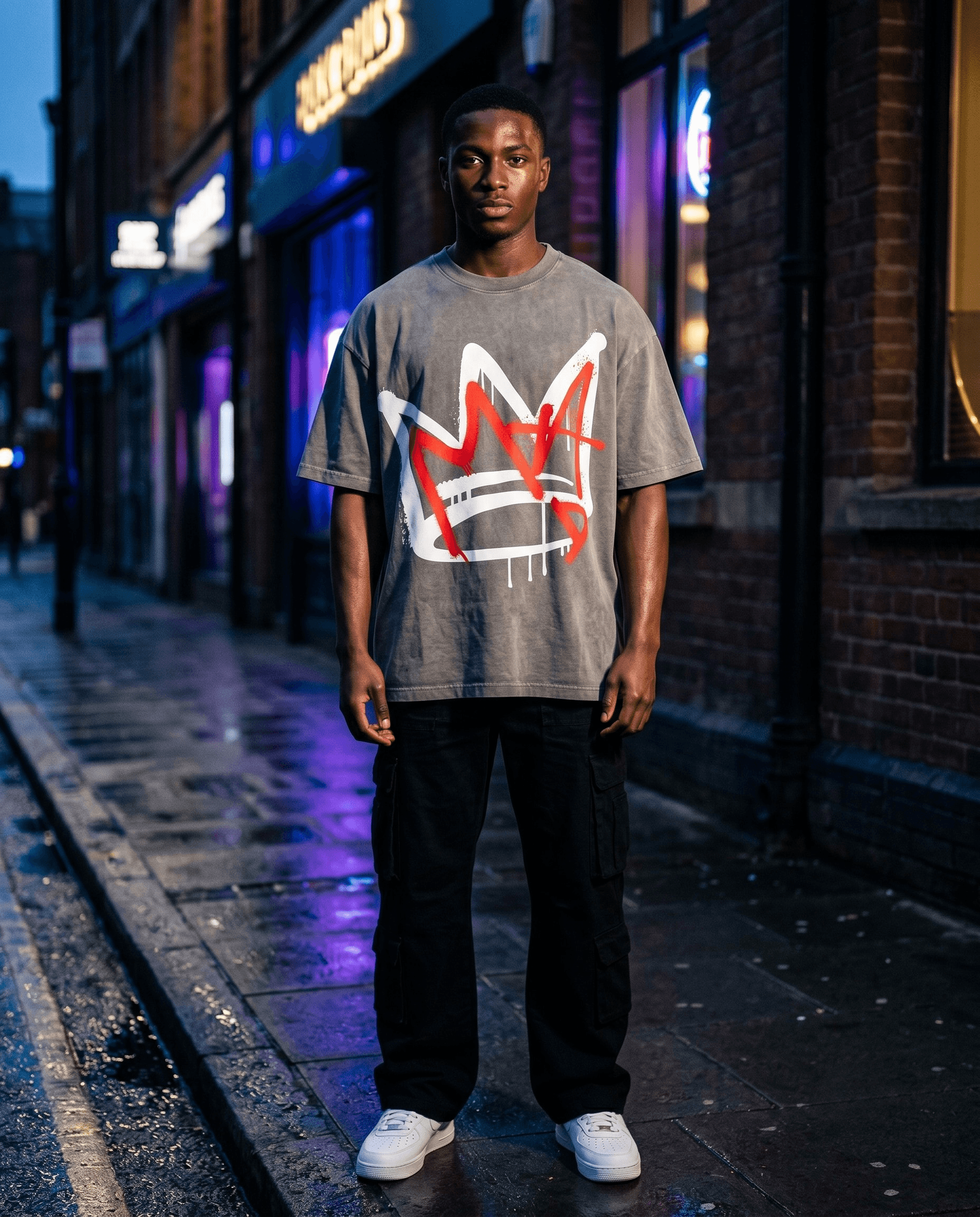 Crown Tagger Tee on model